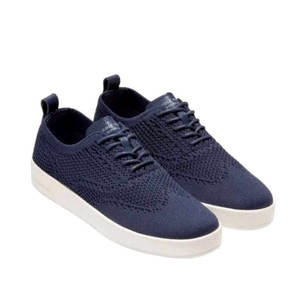 Cole Haan GP Contender STL OX Marine Blue Knit Sneakers W26606 Women 5 B New